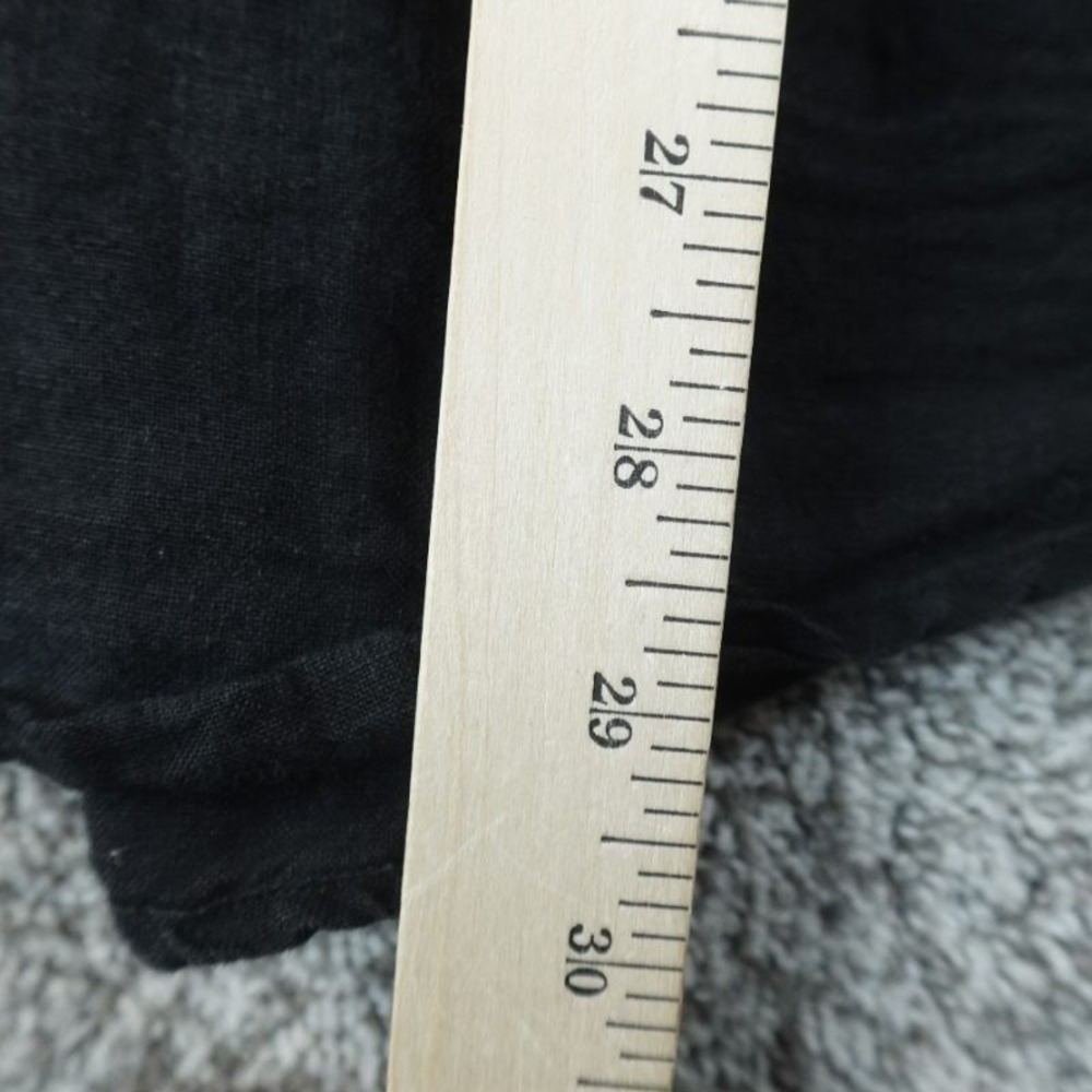 Tasso Elba Shirt Mens S Black Linen Chambray Button Up Long Sleeve Lightweight - Picture 7 of 9